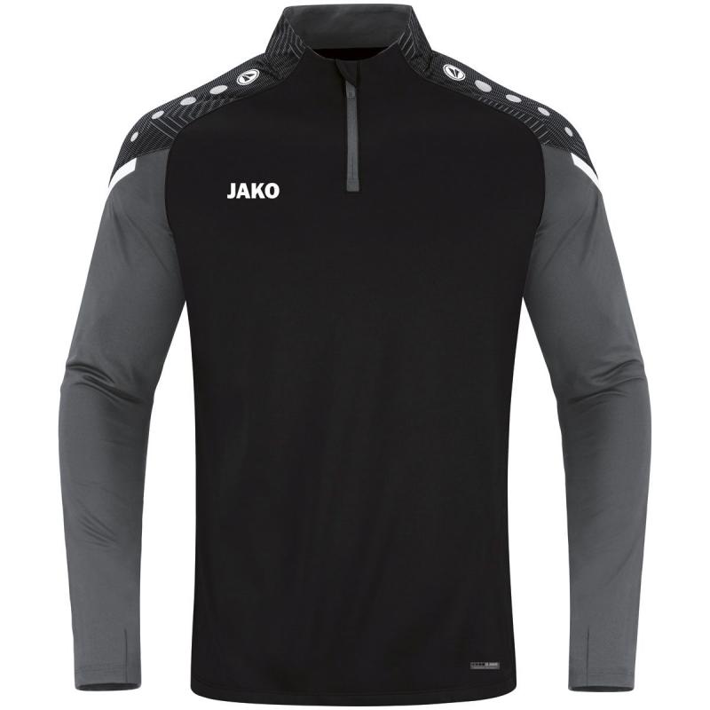 JAKO - Topprestaties Met Ritssluiting, Uniseks-Volwassene, Zwart/Antra Licht, XL