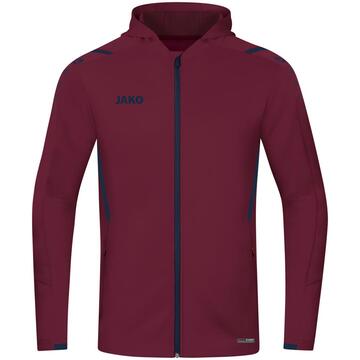 Jako Trainingsjacke Challenge mit Kapuze 6821 maroon/marine Gr. 152