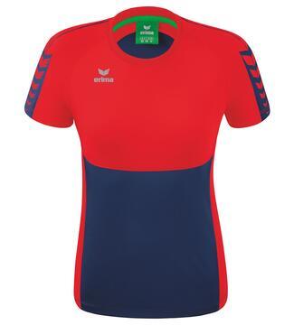 Erima Six Wings T-Shirt Damen new navy/rot 44