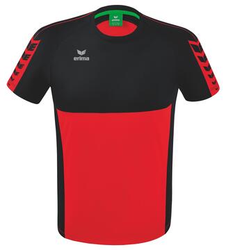 Erima Six Wings T-Shirt Erwachsene rot/schwarz Gr��e: L