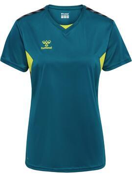 Hummel Authentic 24 Trikot  Woman 219966 BLUE CORALangarmULPHUR SPRING - Gr. L