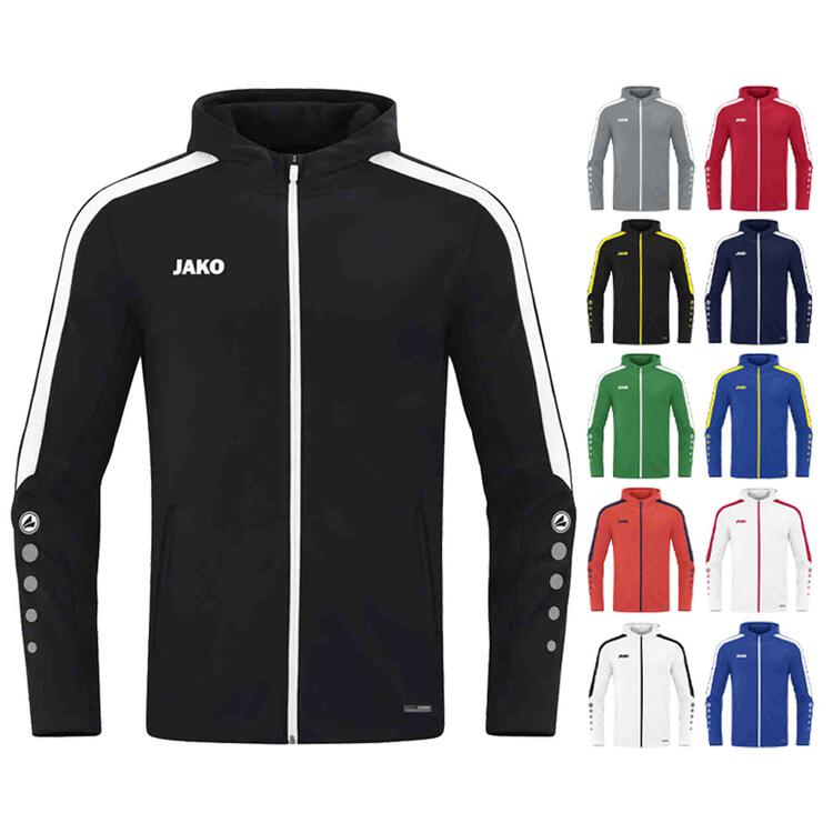 JAKO Pantaloni Uomo Ginnastica Power In Poliestere - Taglio Conico Con Inserti A Nido D'Ape E Tasche Con Cerniera