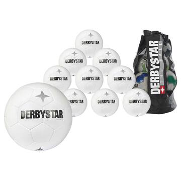 Derbystar Brillant TT Trainingsball 10-er Ballpaket wei v22 inkl. Ballsack Gr. 5
